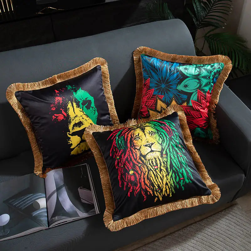 Luxury Leopard Leaf Art Cushion