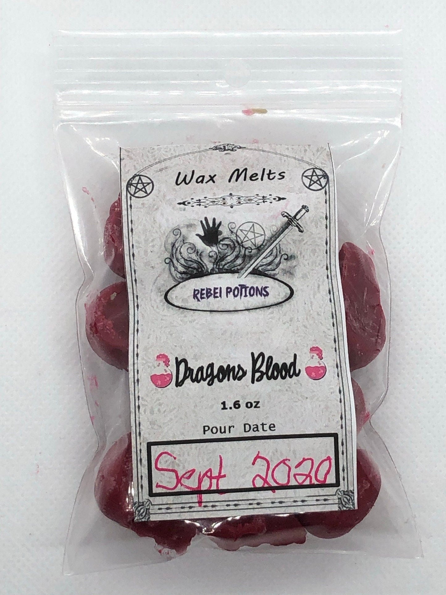 Dragons Blood mini skull wax melts