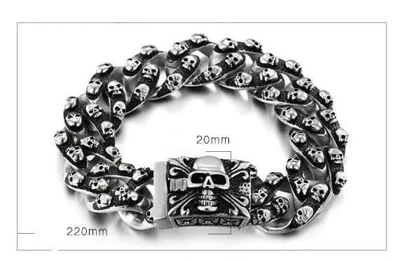 Titanium Steel Skull Men's Bracelet