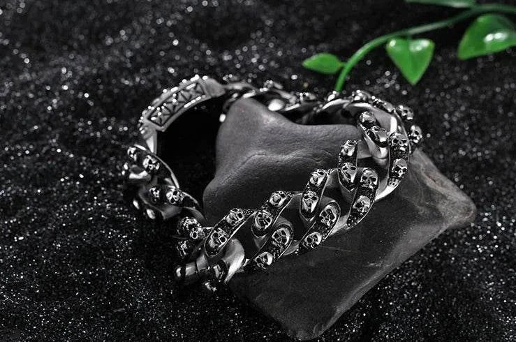 Titanium Steel Skull Men's Bracelet