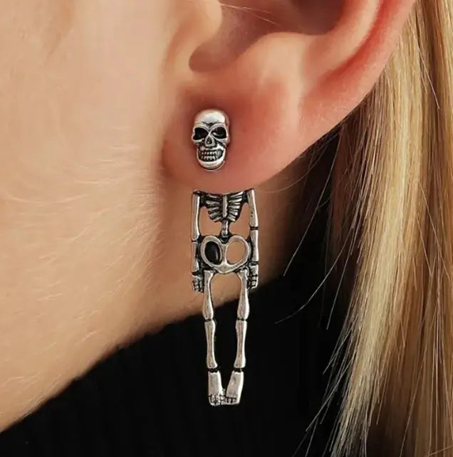 Gothic Skull Stud Earrings
