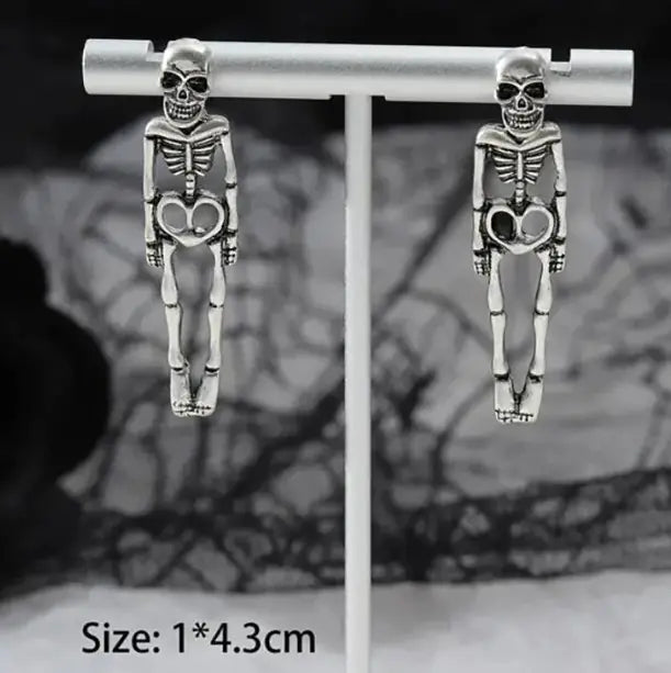 Gothic Skull Stud Earrings