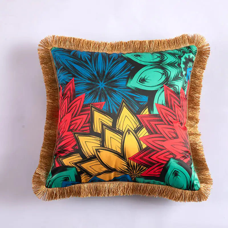 Luxury Leopard Leaf Art Cushion