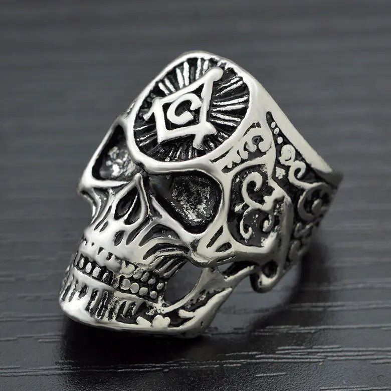 Customizable Vintage Skull Ring