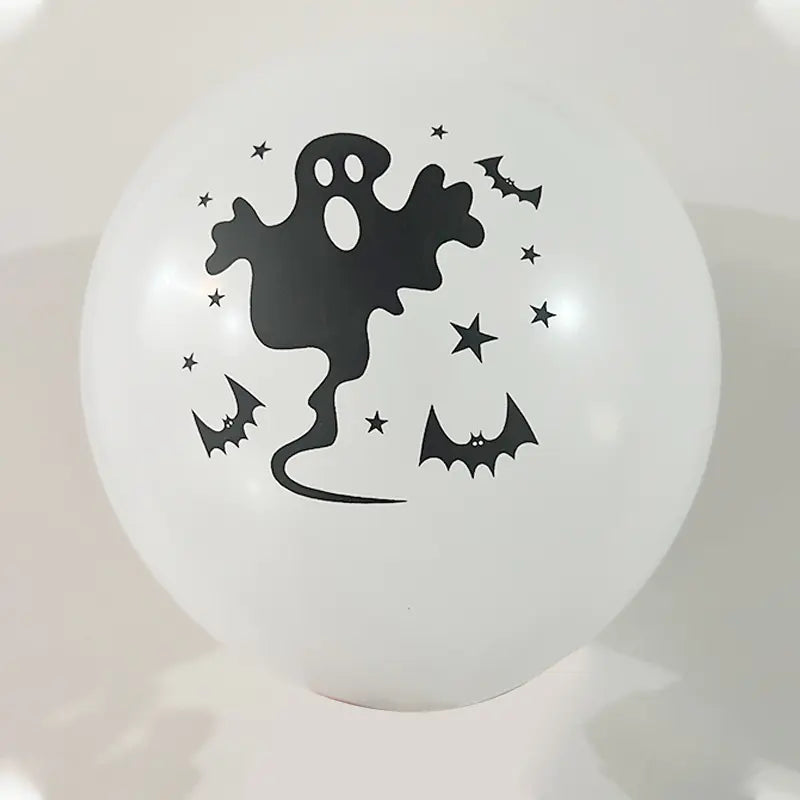 Spooky Skull Black Balloons Set