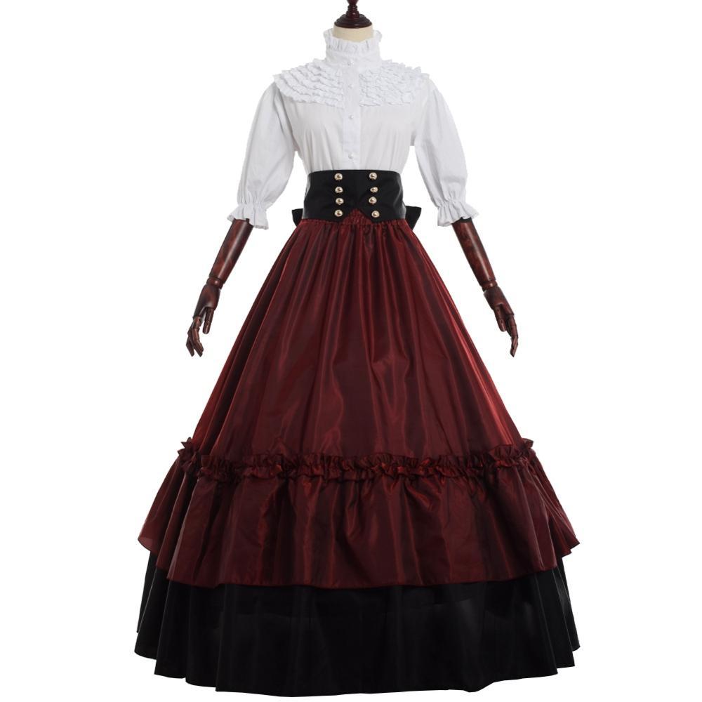 Historical Gothic Victorian Dress Halloween Masquerade Party Ball