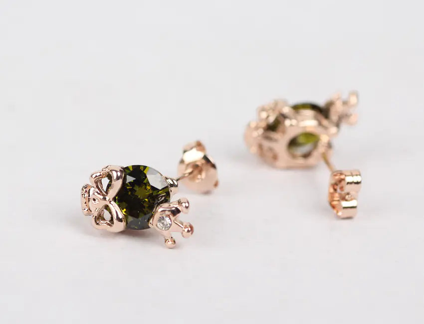 Regal Skull Crystal Studs