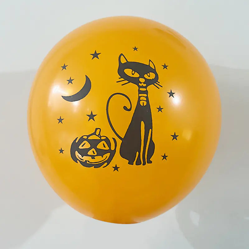 Spooky Skull Black Balloons Set