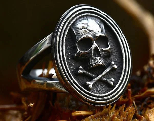 Vintage Stainless Steel Skull Ring