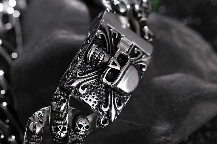 Titanium Steel Skull Men's Bracelet