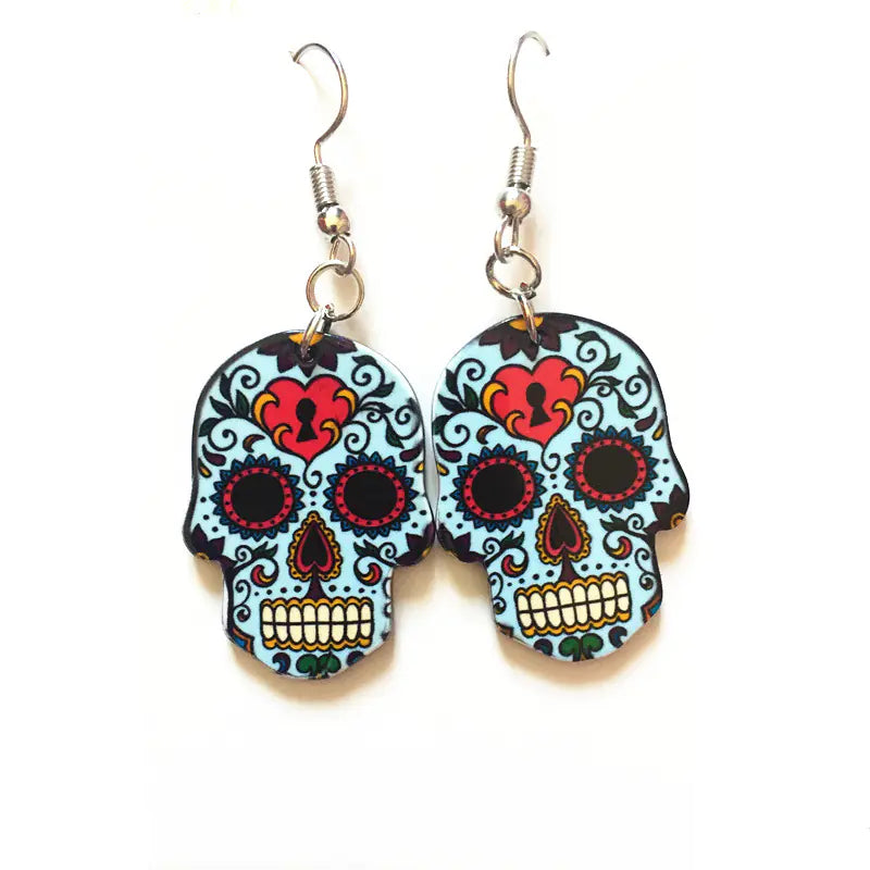 Chic Skull Acrylic Earrings