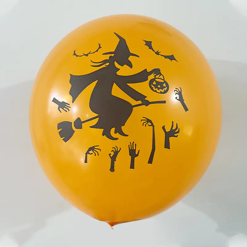 Spooky Skull Black Balloons Set