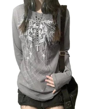 Chic Skeleton Print Women's Pullover