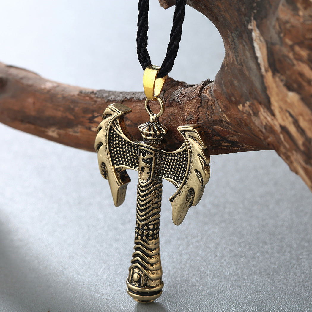 Ancient Greek Viking Axe Vintage Necklace