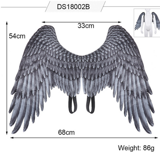 Angel Wings Theme Party Cosplay Wings with elastic straps, suitable for kids aged 5-10.
