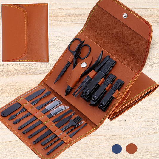 Pedicure Set - Stainless steel - 16-piece set