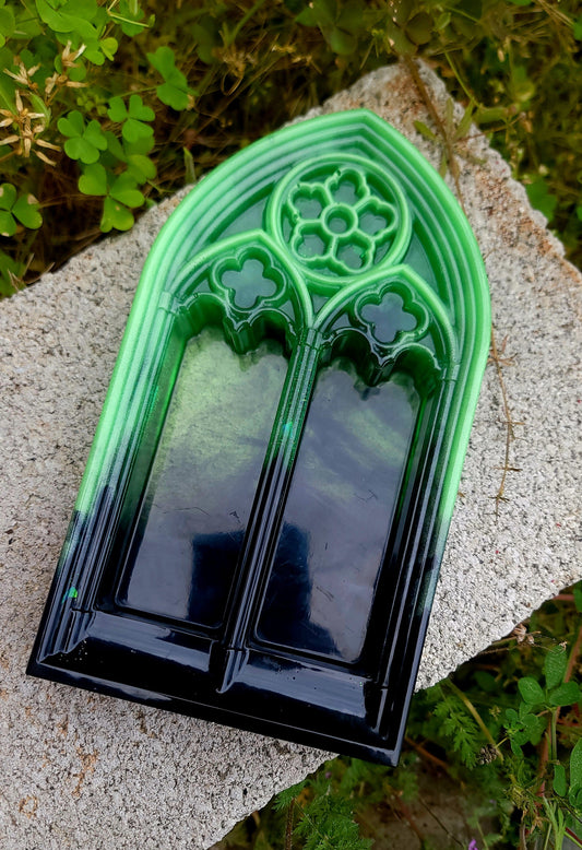 Handmade Black & Green Cathedral Arch Display
