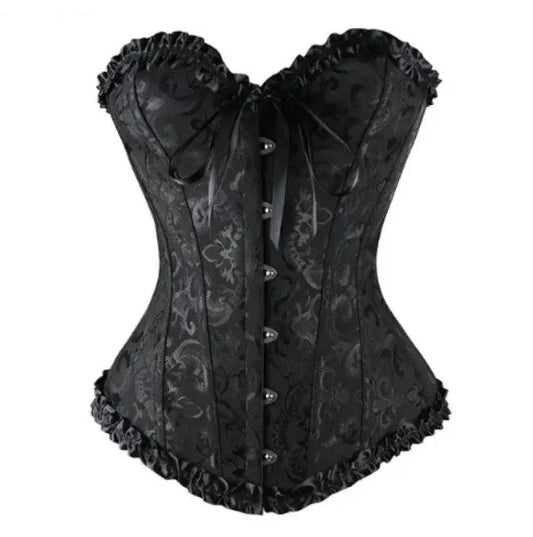 Steampunk Corset with intricate detailing, adjustable lace-up back, and underbust design for cosplay or edgy outfits.