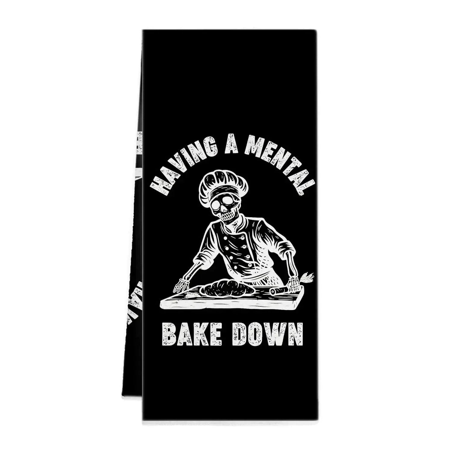 GICHUGI Goth Skeleton Chef Hand Towels