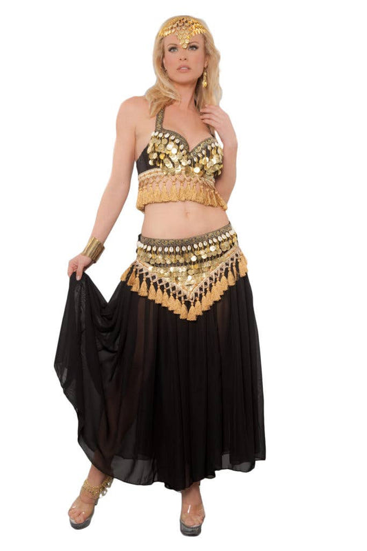 Western Fashion - 4139TB-Belly Dancer Costume 2  Pc Set ( TOP AND BELT )