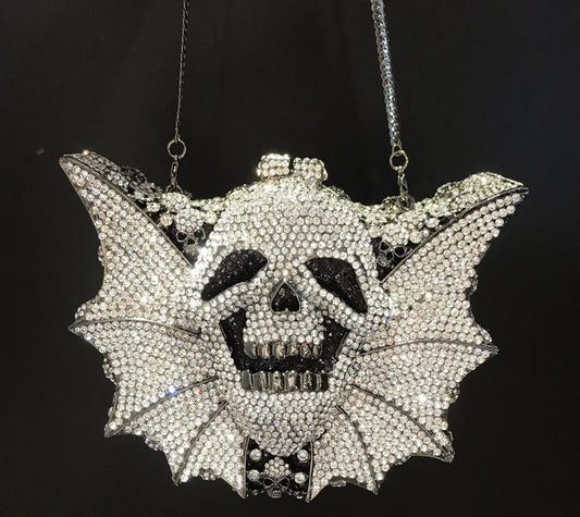 Gothic Crystal Skull Evening Clutch