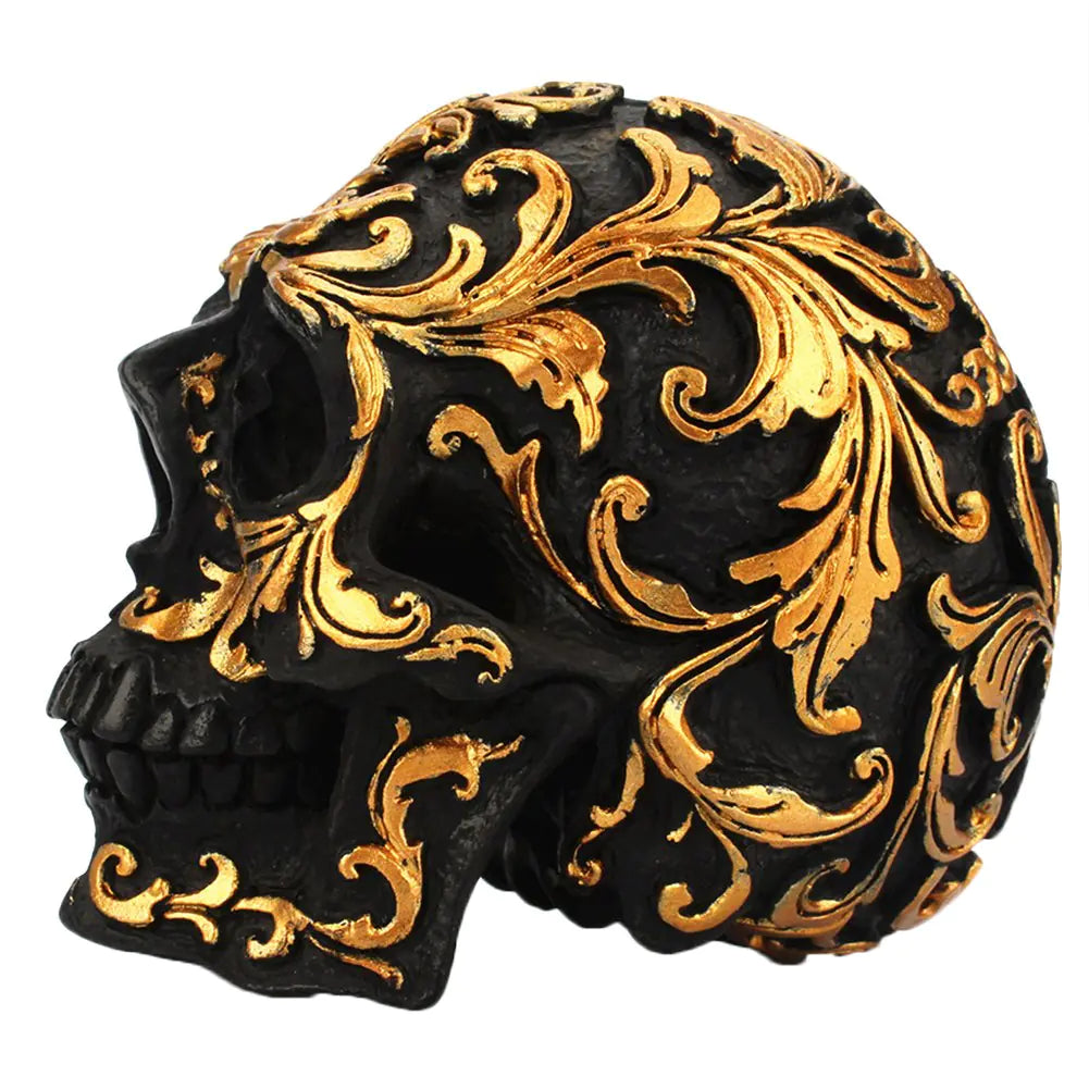 Golden Striped Skeleton Decor