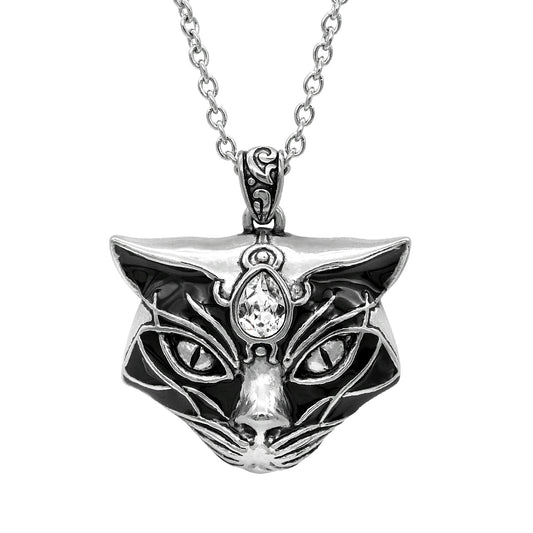 Black Magic Cat Head Necklace