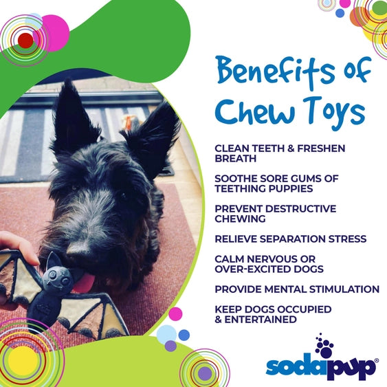 Halloween Bat Durable Nylon Chew Toy For Dogs - Black