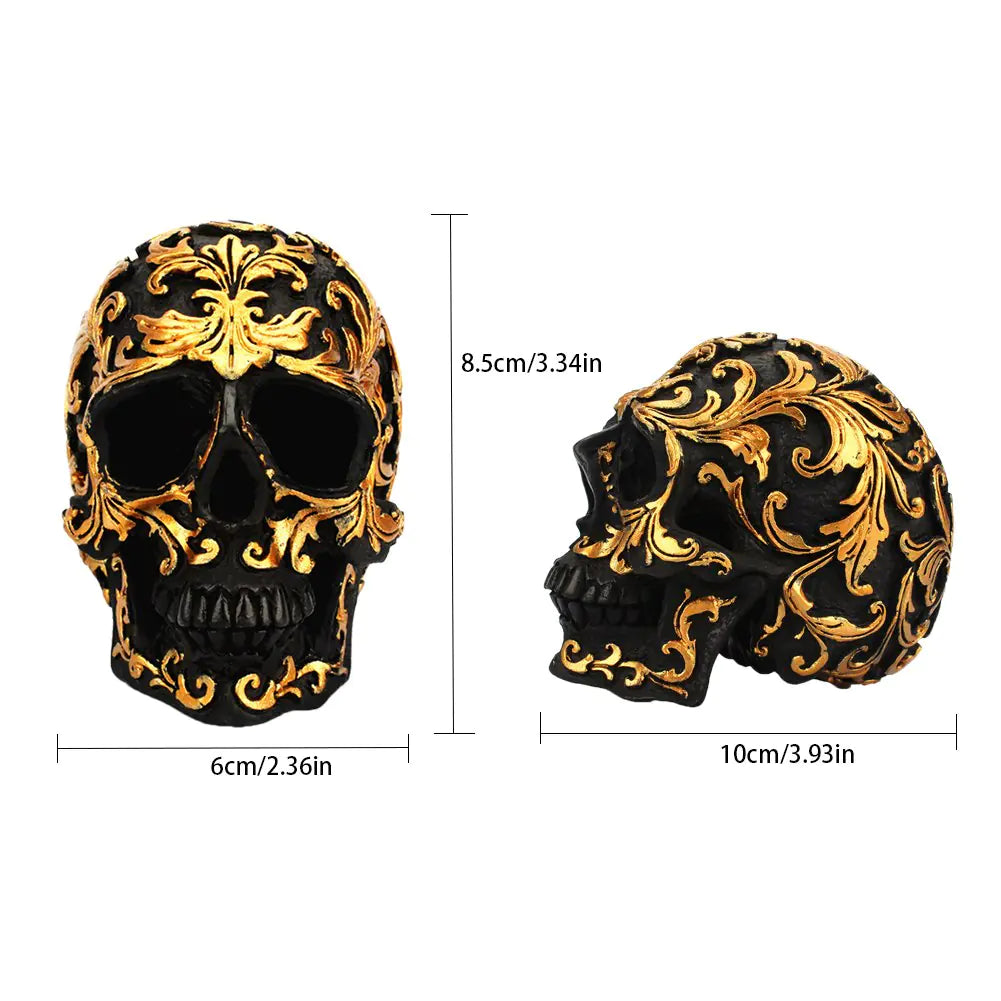 Golden Striped Skeleton Decor