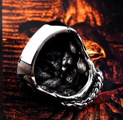 Vintage Skull Titanium Ring