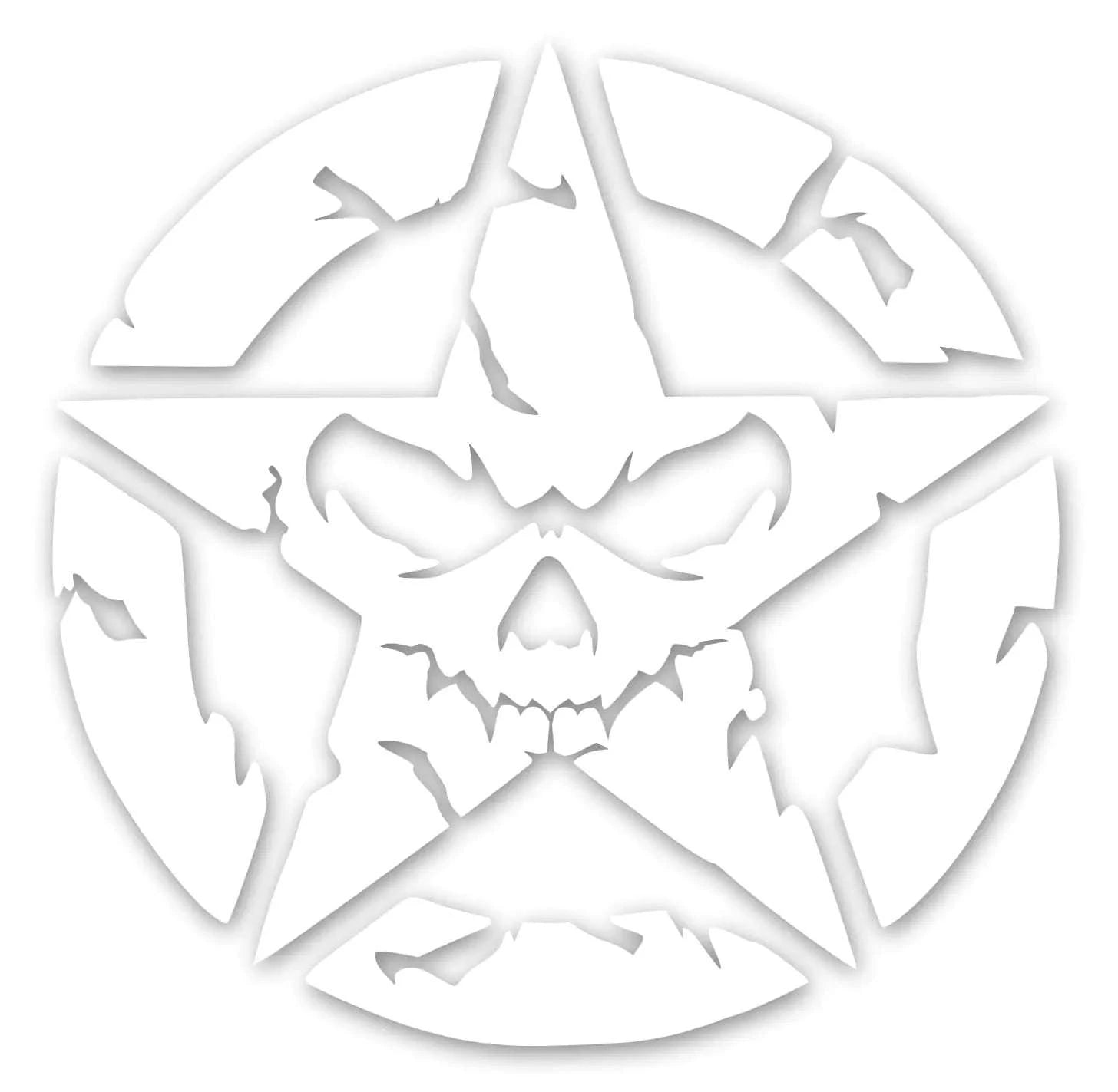 Star Skull Face decal sticker on white background.