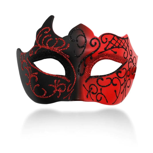 Elegant Venetian Masquerade Mask in Luxury Red