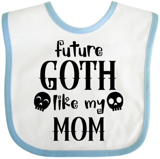 Goth Legacy Baby Bib with Skulls