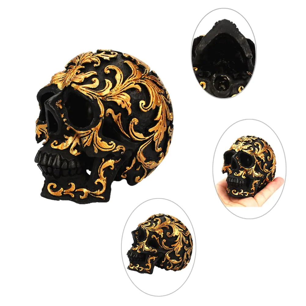 Golden Striped Skeleton Decor