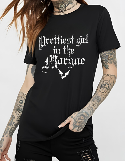 Prettiest Girl in the Morgue Gothic T-Shirt