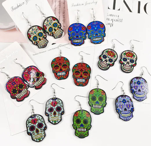 Chic Skull Acrylic Earrings