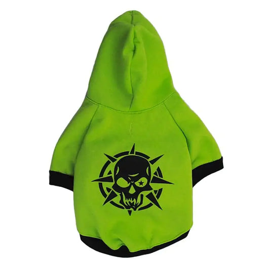 Skull Print Fleece Pet Hoodie
