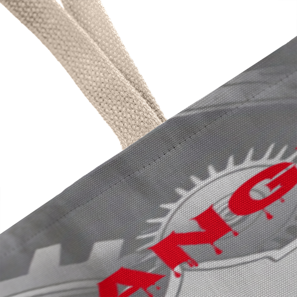 Strange & Unusual Tote Bag with custom printed design and cotton webbing straps.