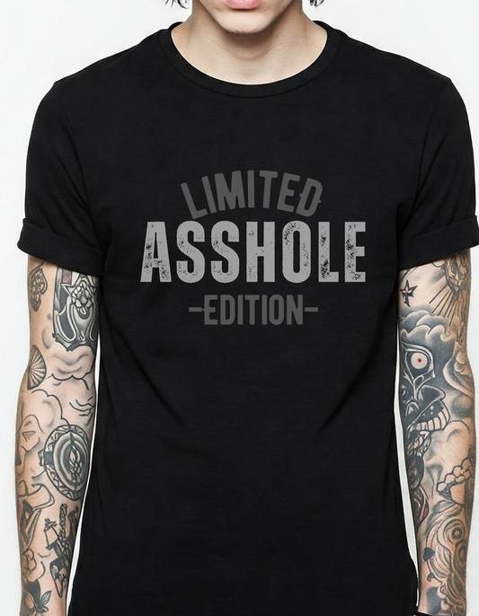 Limited ASSHOLE Edition Graphic Men's T Shirt Cotton