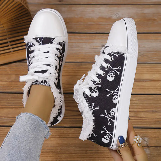ladies-skull-art-canvas-trainers