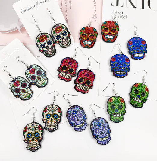 Chic Skull Acrylic Earrings