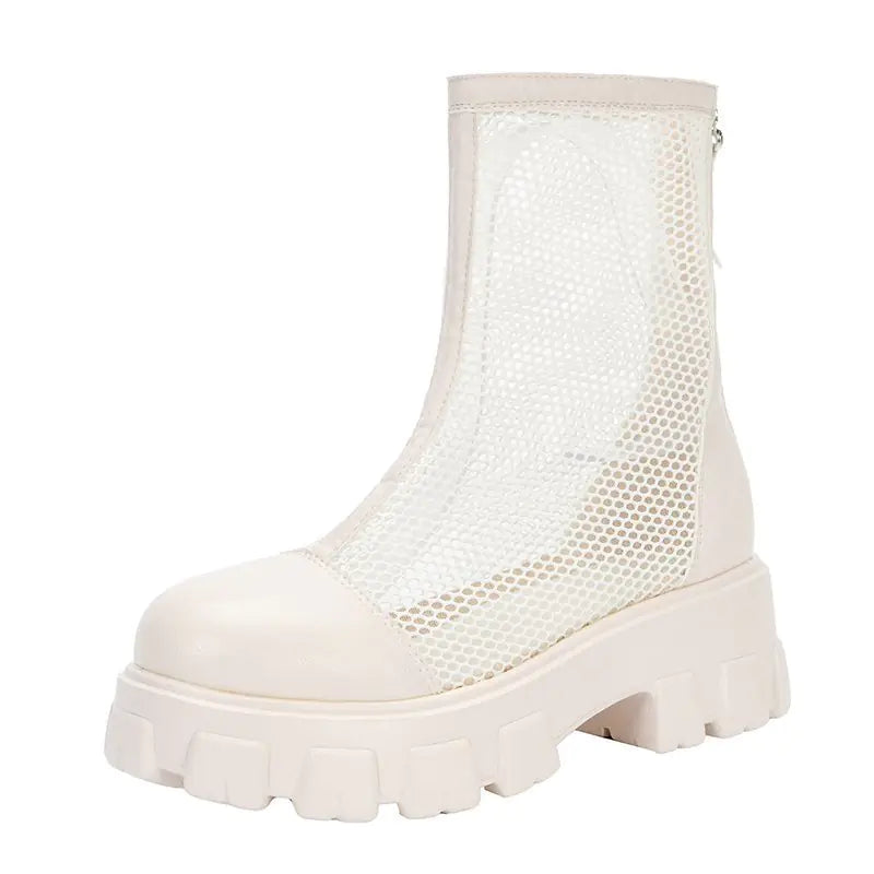 Ladies' zip-back fashion sandals with PU upper material and rubber sole.