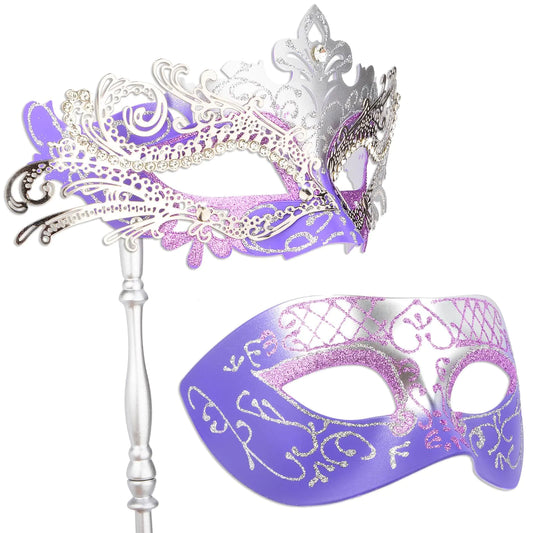 Venetian Couples' Masquerade Masks - Mardi Gras Edition