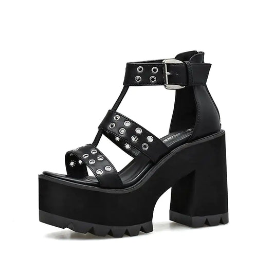 Rivet Stiletto Sandals
